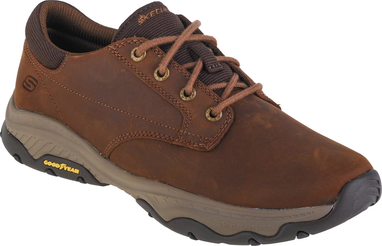 Hnědé kožené boty Skechers Craster-Fenzo (Velikost 41)
