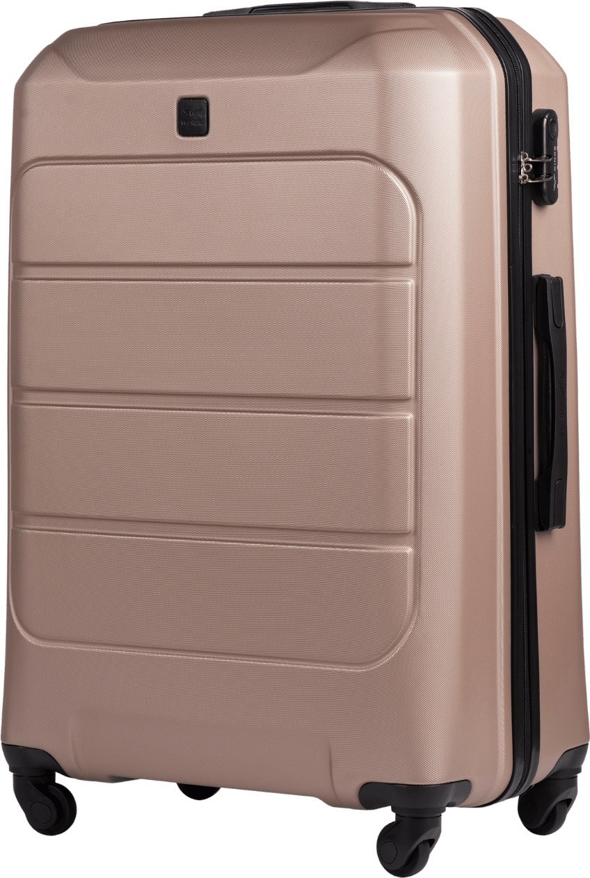 Champagne středně velký cestovní kufr WINGS GANNET GAN01 GANNET, Walizka średnia ABS+ M Wings, CHAMPAGNE