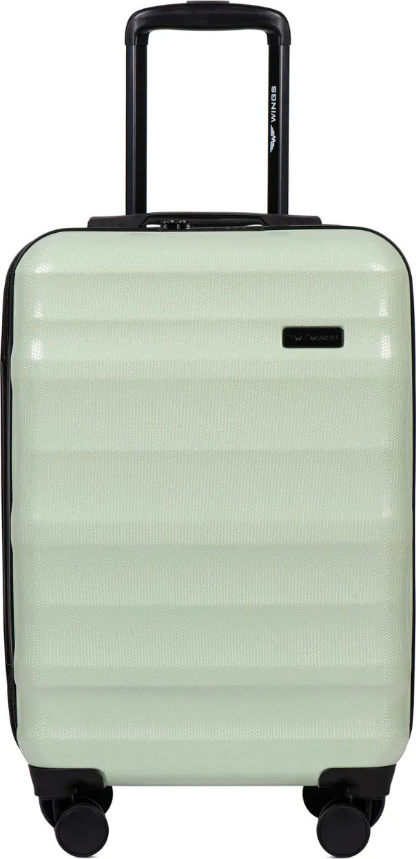 Světle zelený cestovní kufr WINGS VULTURE vel. S PC17268, Cabin suitcase Wings S, Green, Policarbon