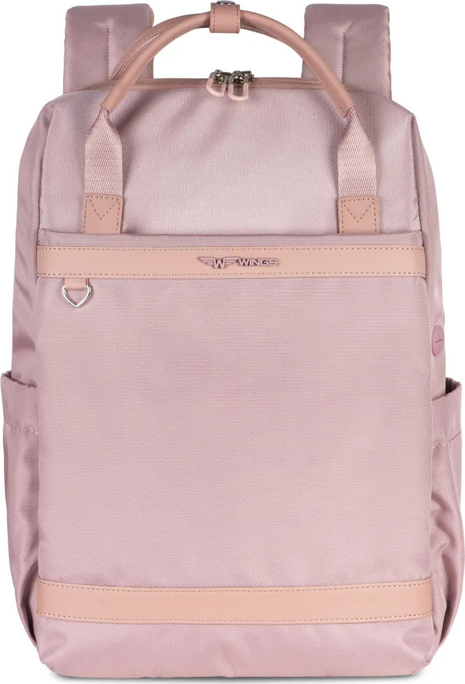 Růžový cestovní batoh Wings Skylark 2 SKY002, dámský batoh Wings, RŮŽOVÝ