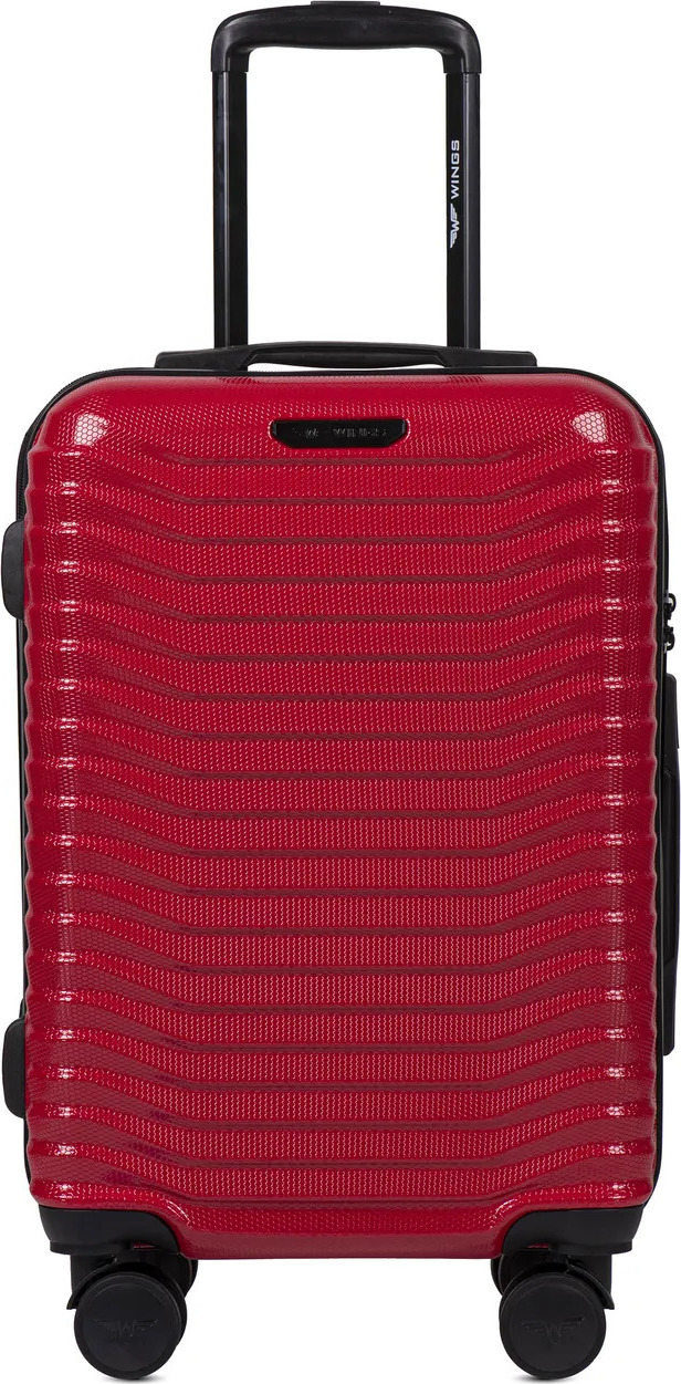 Červený cestovní kufr SEA EAGLE vel. S PC140, Cabin suitcase Wings S, Red, Policarbon