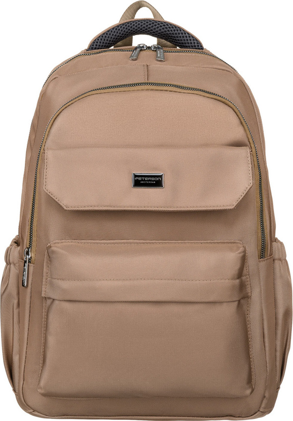 Peterson Béžový cestovní batoh s držákem na kufr PTN CPY-02