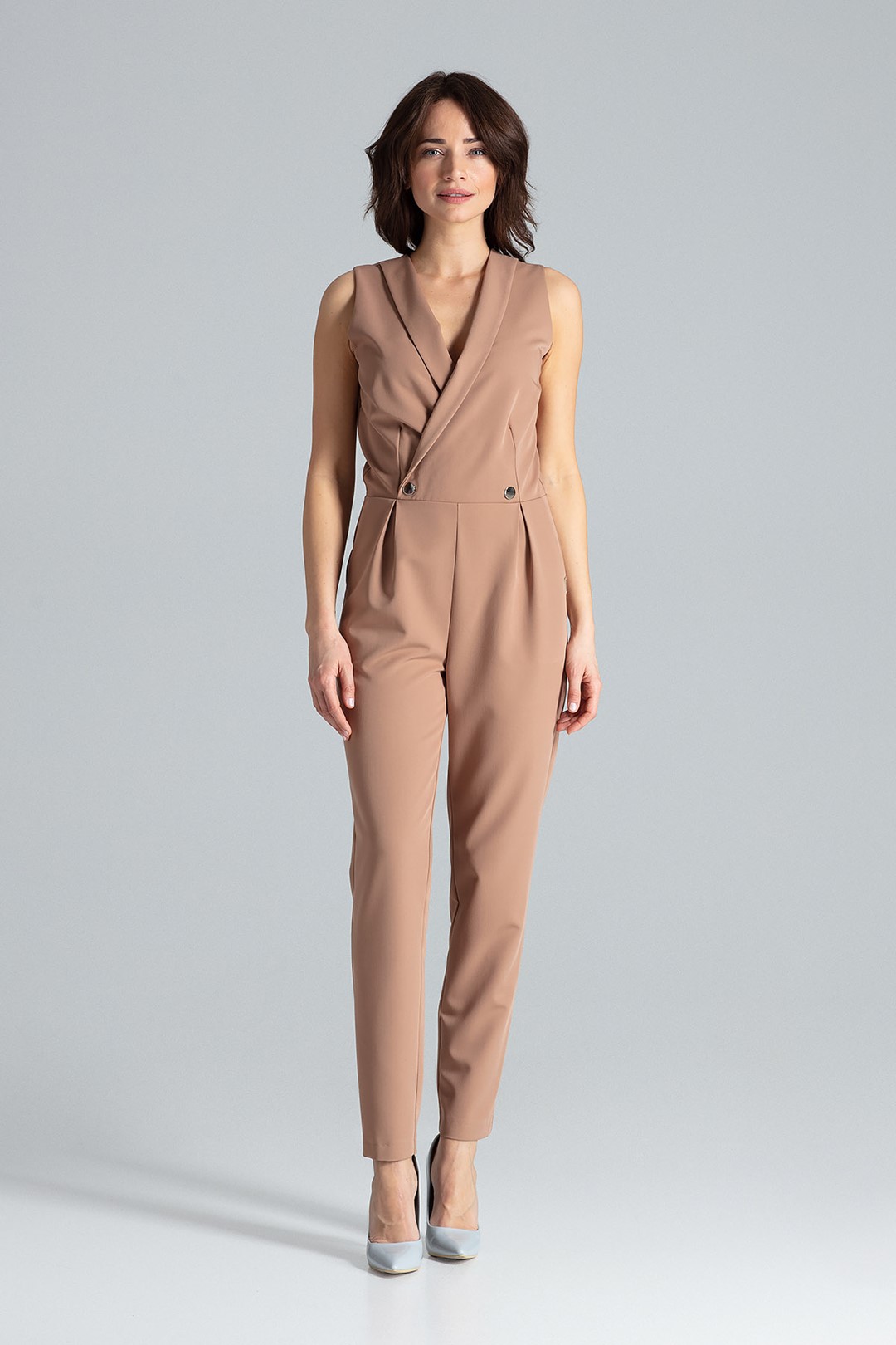 Elegantní overal L040 Brown (Velikost S)