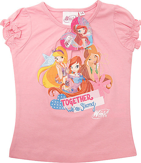 WINX CLUB DÍVČÍ RŮŽOVÉ TRIČKO TOGETHER Velikost: 98