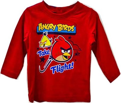 ANGRY BIRDS KLUČIČÍ ČERVENÉ TRIČKO Velikost: 74