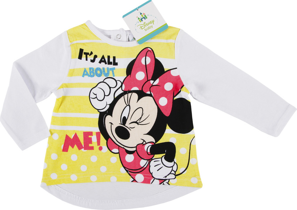 Minnie Mouse dívčí bílé tričko s potiskem (Velikost 67)