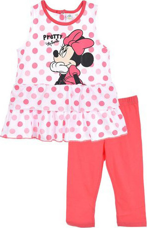 Disney Minnie Mouse dívčí růžový set halenka+legíny Velikost: 67