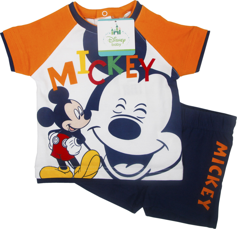 MICKEY MOUSE CHLAPECKÝ ČERNO-ORANŽOVÝ SET Velikost: 74