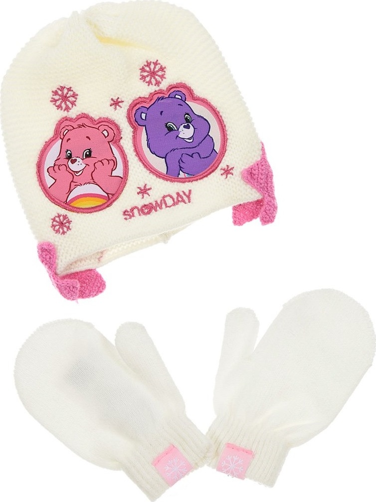 Care Bears bílý zimní dívčí set (Velikost 48)