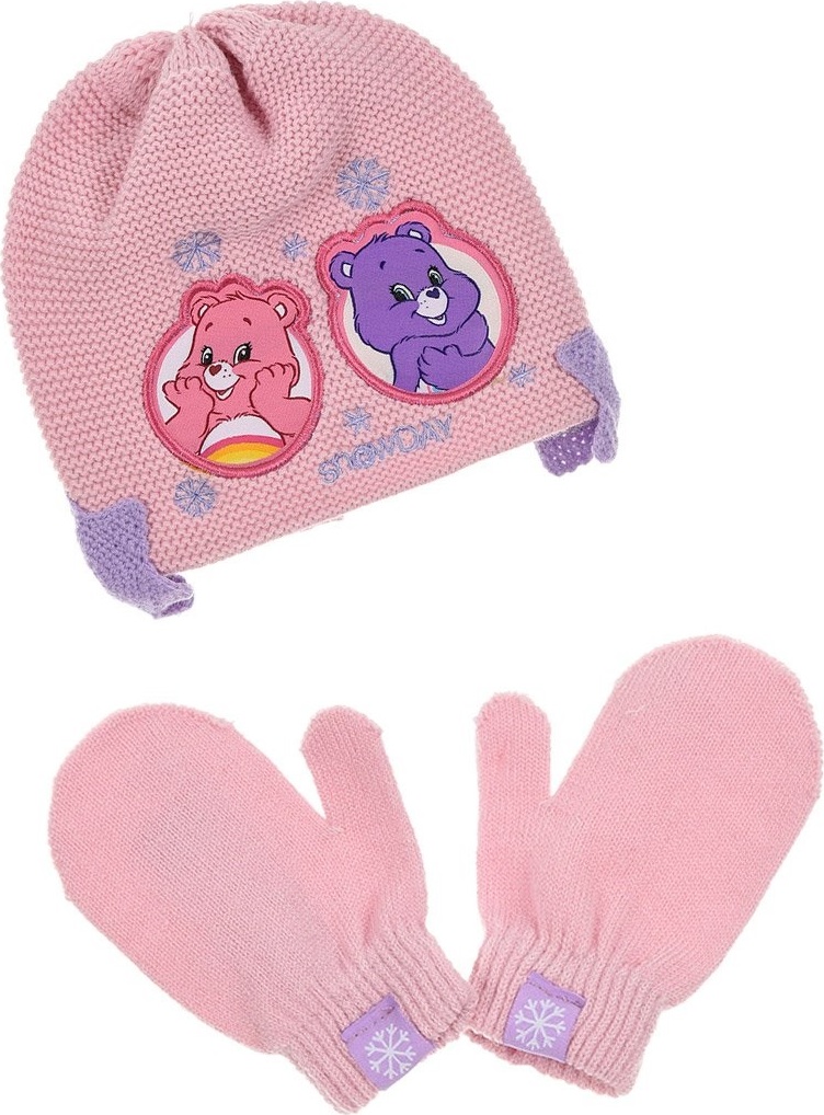 Care Bears růžový zimní dívčí set (Velikost 48)