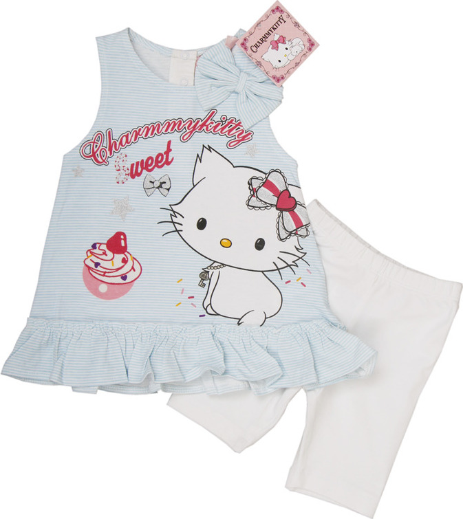 Charmmy kitty modrý dívčí letní set (Velikost 74)