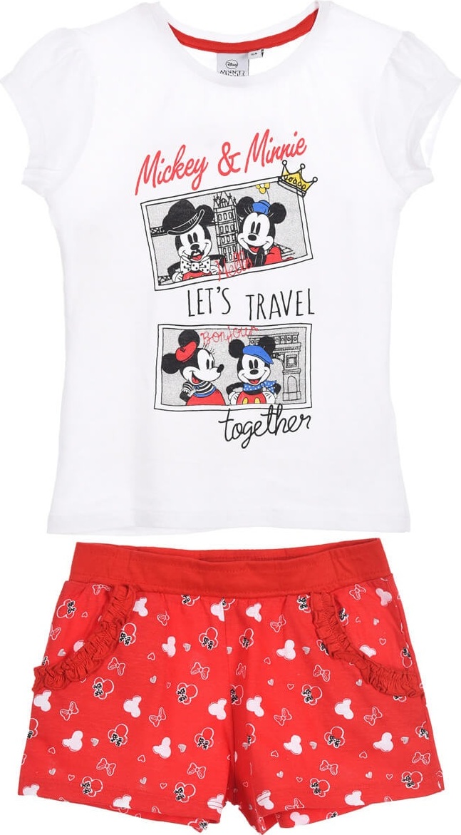 Minnie mouse dívčí bílo/červený set (Velikost 98)