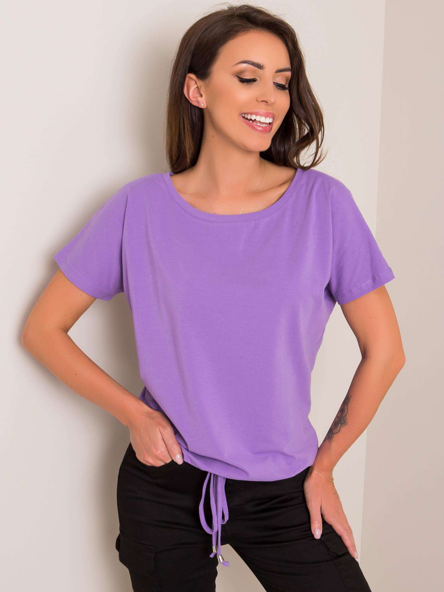 DÁMSKÉ SVĚTLE FIALOVÉ TRIČKO RV-TS-4834.90P-LIGHT PURPLE Velikost: XS