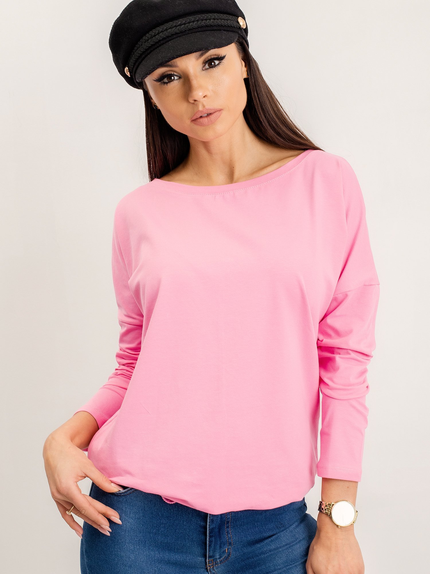 RŮŽOVÉ DÁMSKÉ TRIČKO RV-BZ-5122.12P-PINK Velikost: XS