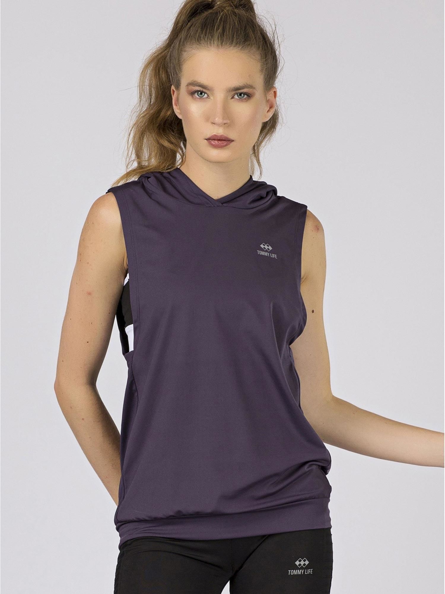 TOMMY LIFE DÁMSKÝ TMAVĚ FIALOVÝ TOP 298-BZ-TL-97106.32-PURPLE Velikost: XL