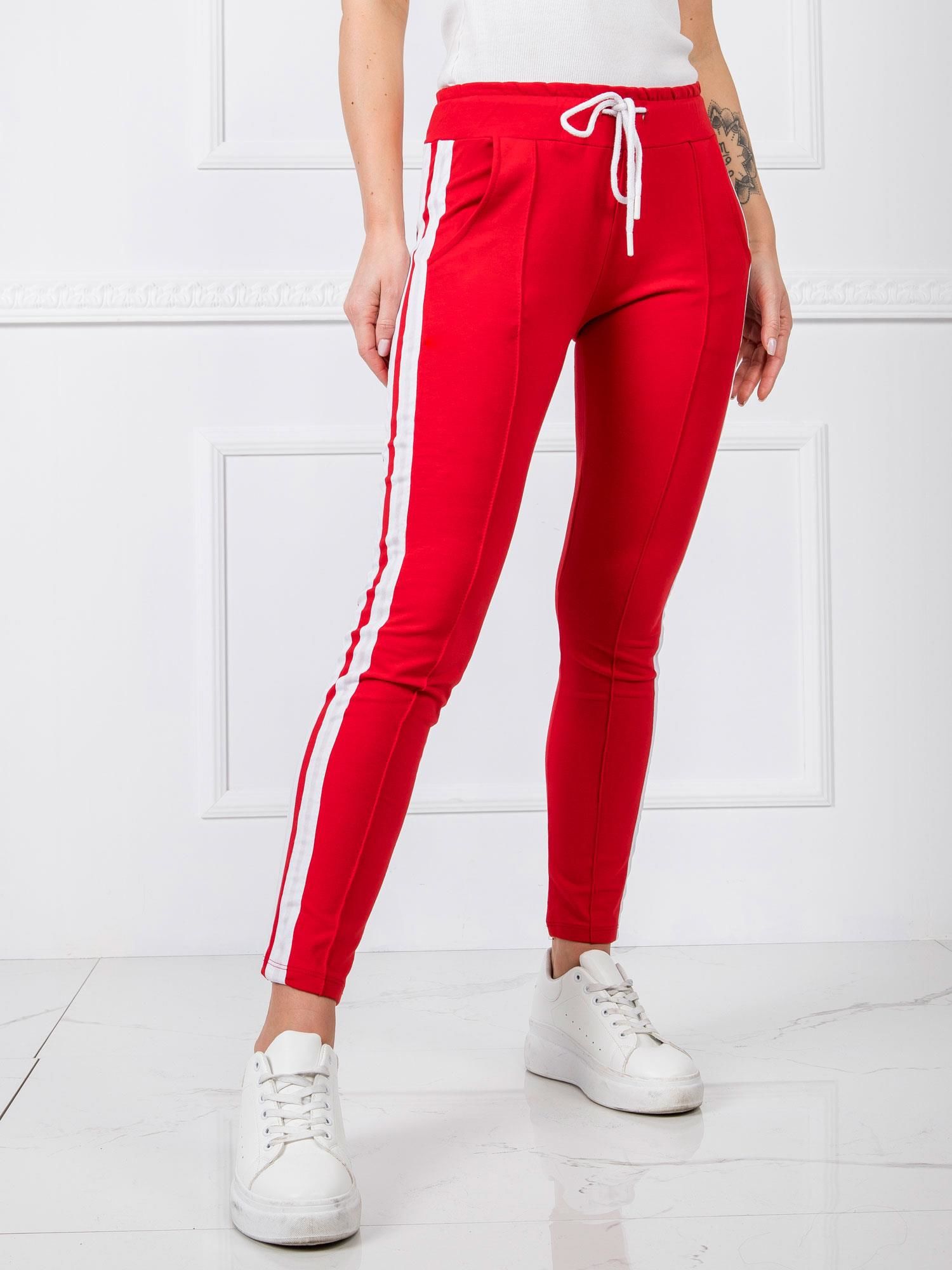 DÁMSKÉ ČERVENÉ SPORTOVNÍ KALHOTY RV-DR-5407.88-RED Velikost: XL