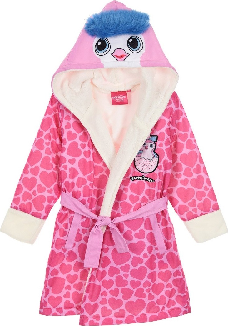 Hatchimals - růžový dívčí župan (Velikost 98)