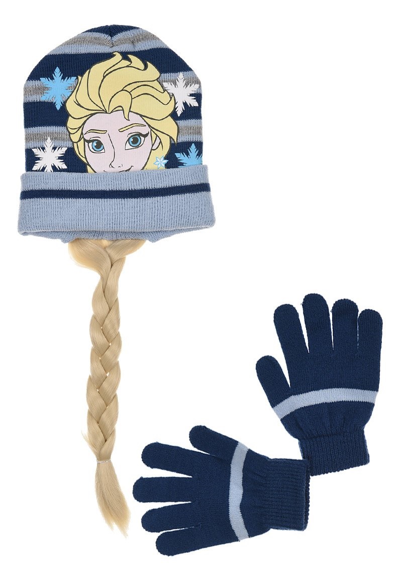 Tmavě modrý Frozen set s copem (Velikost 52)