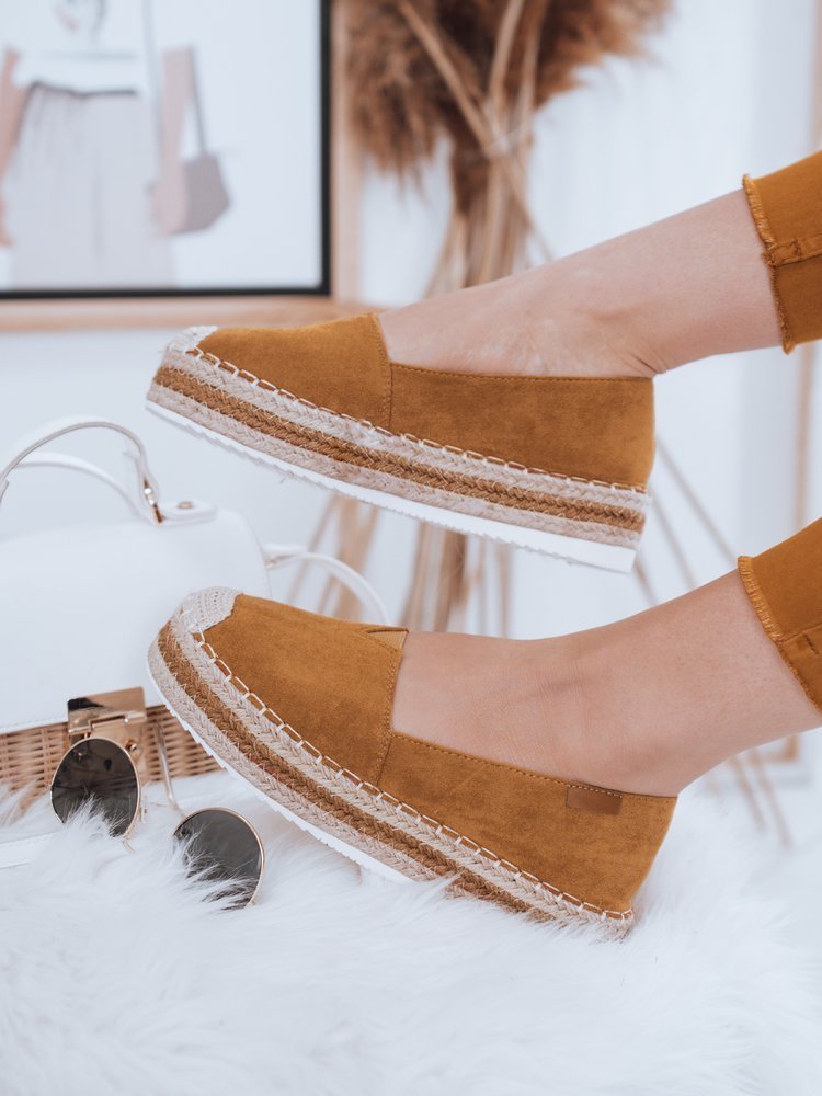 HNĚDÉ DÁMSKÉ ESPADRILKY ZY0060 Velikost: 37