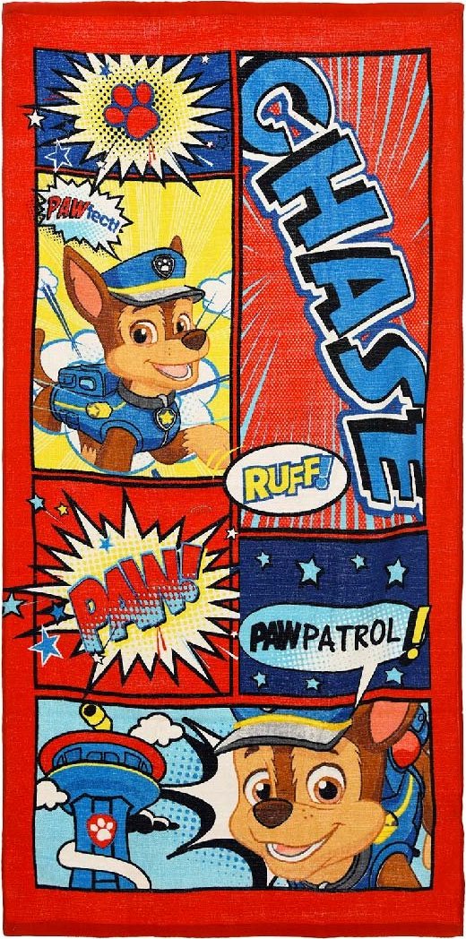 ČERVENÁ DĚTSKÁ OSUŠKA PAW PATROL 70 X 140 CM Velikost: ONE SIZE