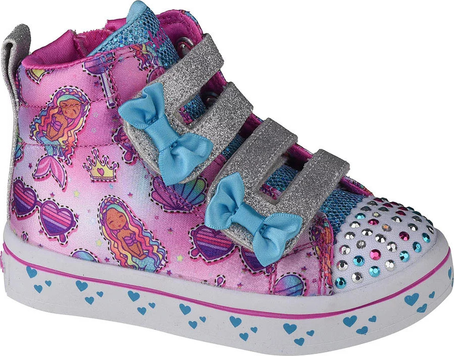 RŮŽOVÉ DÍVČÍ TENISKY SKECHERS TWI-LITES MERMAID GEMS 20223N-MLT Velikost: 22