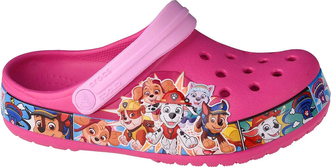 RŮŽOVÉ DÍVČÍ NAZOUVÁKY CROCS FUN LAB PAW PATROL 205509-670 Velikost: ONE SIZE