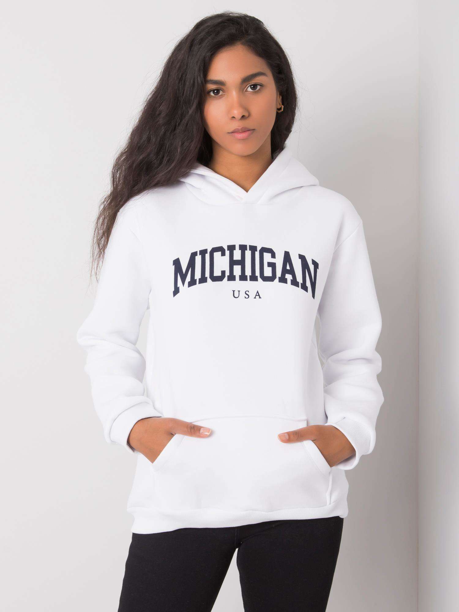 BÍLÁ DÁMSKÁ MIKINA MICHIGAN RV-BL-6672.99-WHITE Velikost: L/XL