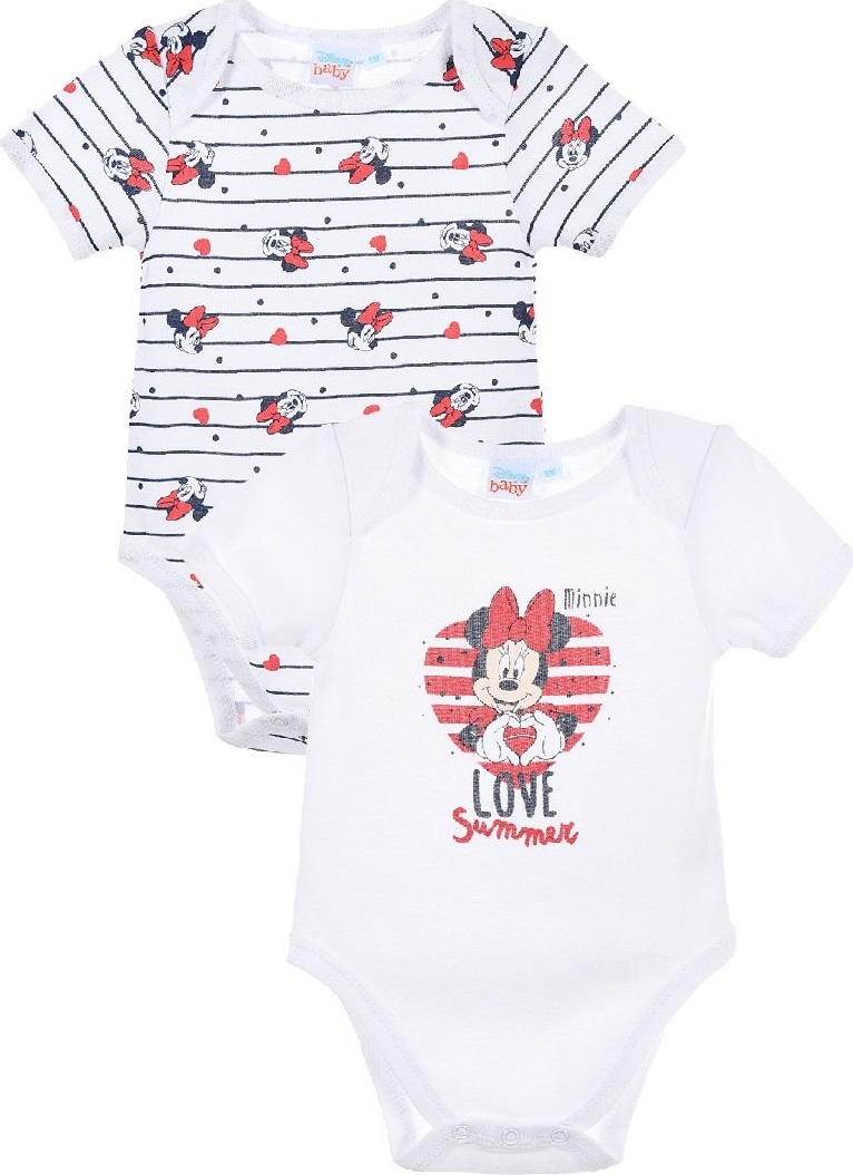 Dětské body Minnie Mouse 2 ks (Velikost 67)