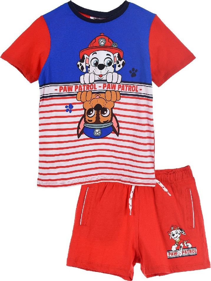 Paw Patrol Marshall Chase červené pruhované chlapecké pyžamo