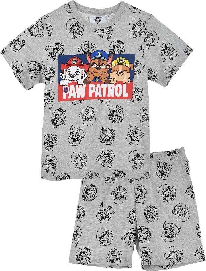 PAW PATROL ŠEDÉ CHLAPECKÉ VZOROVANÉ PYŽAMO Velikost: 98