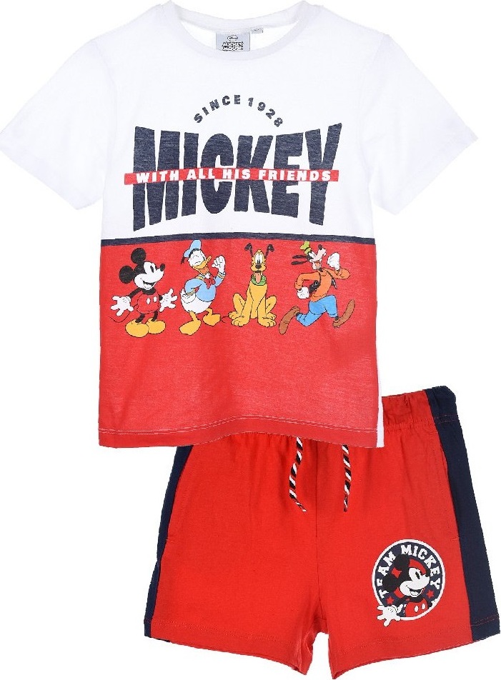Mickey Mouse červený chlapecký set (Velikost 98)