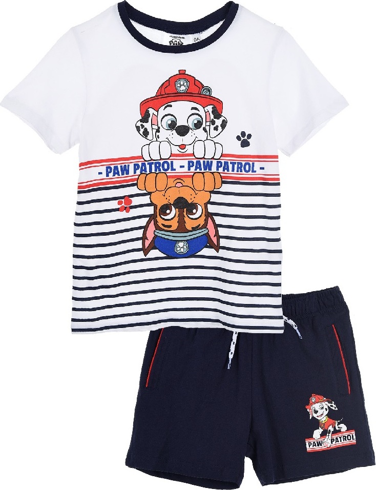 Paw Patrol Chase Marshall modro-bílé chlapecké pruhované pyžamo (Velikost 94)