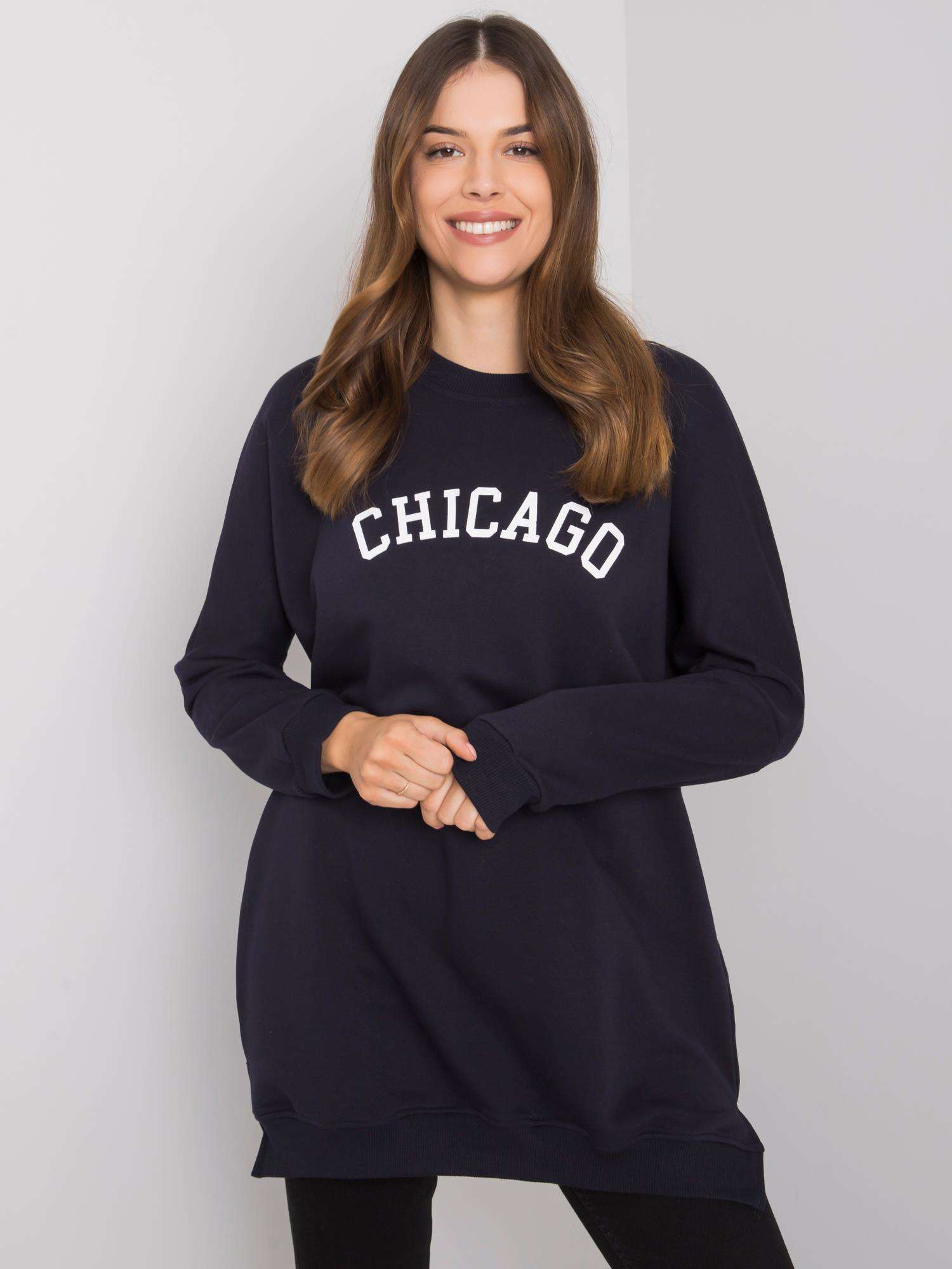 TMAVĚ MODRÁ DÁMSKÁ TUNIKA CHICAGO RV-TU-6675.98-BLUE Velikost: L/XL