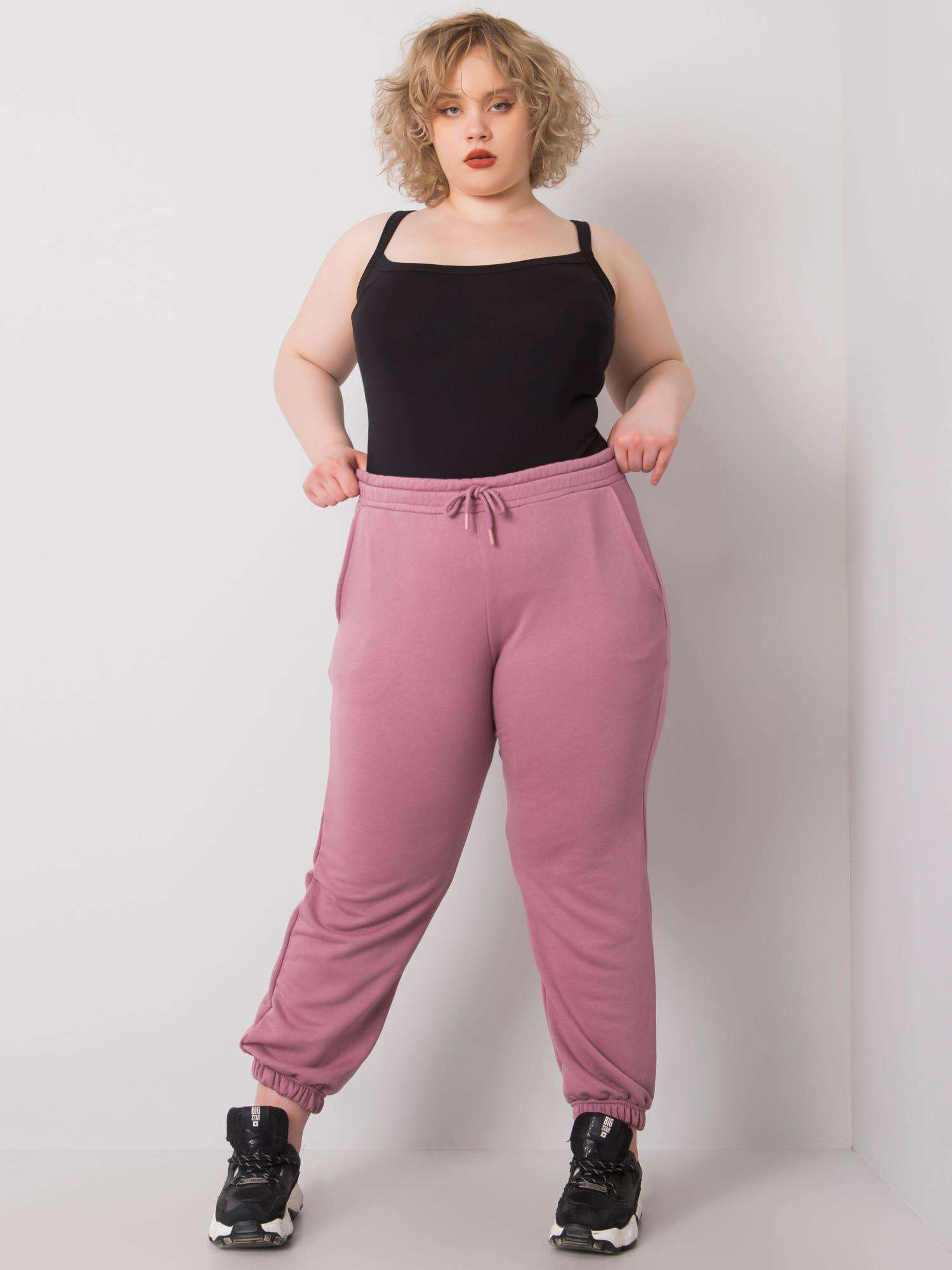 RŮŽOVÉ DÁMSKÉ TEPLÁKY RV-DR-6331.86-PINK Velikost: 3XL