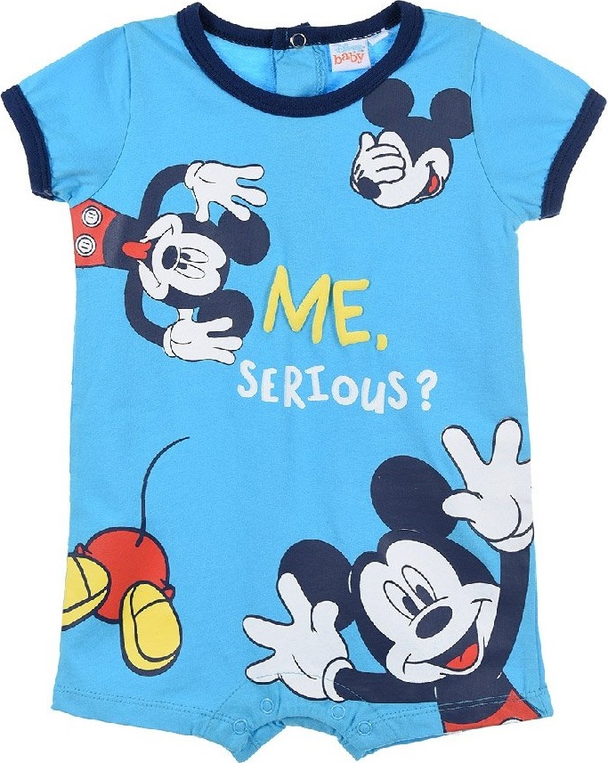 MODRÉ CHLAPECKÉ KRÁTKÉ BODY MICKEY MOUSE Velikost: 86