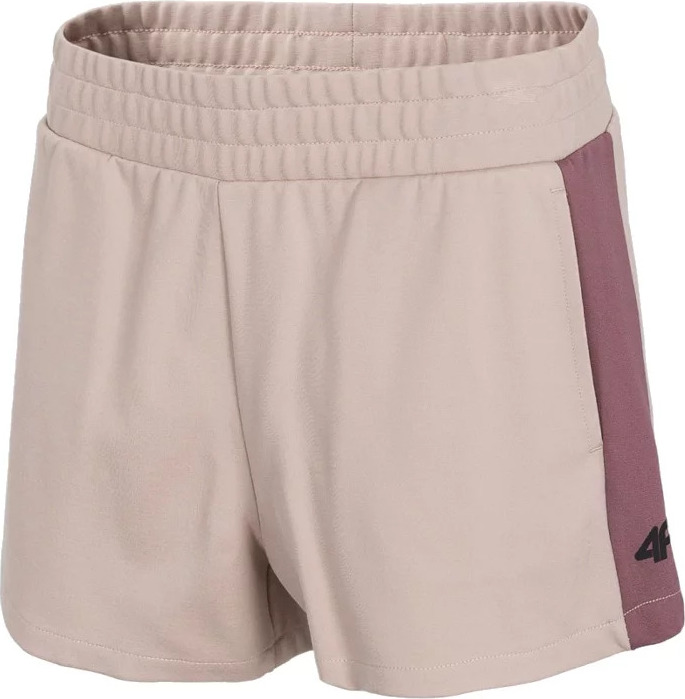 SVĚTLE RŮŽOVÉ DÁMSKÉ ŠORTKY 4F WOMEN'S SHORTS H4L21-SKDD011-56S Velikost: S