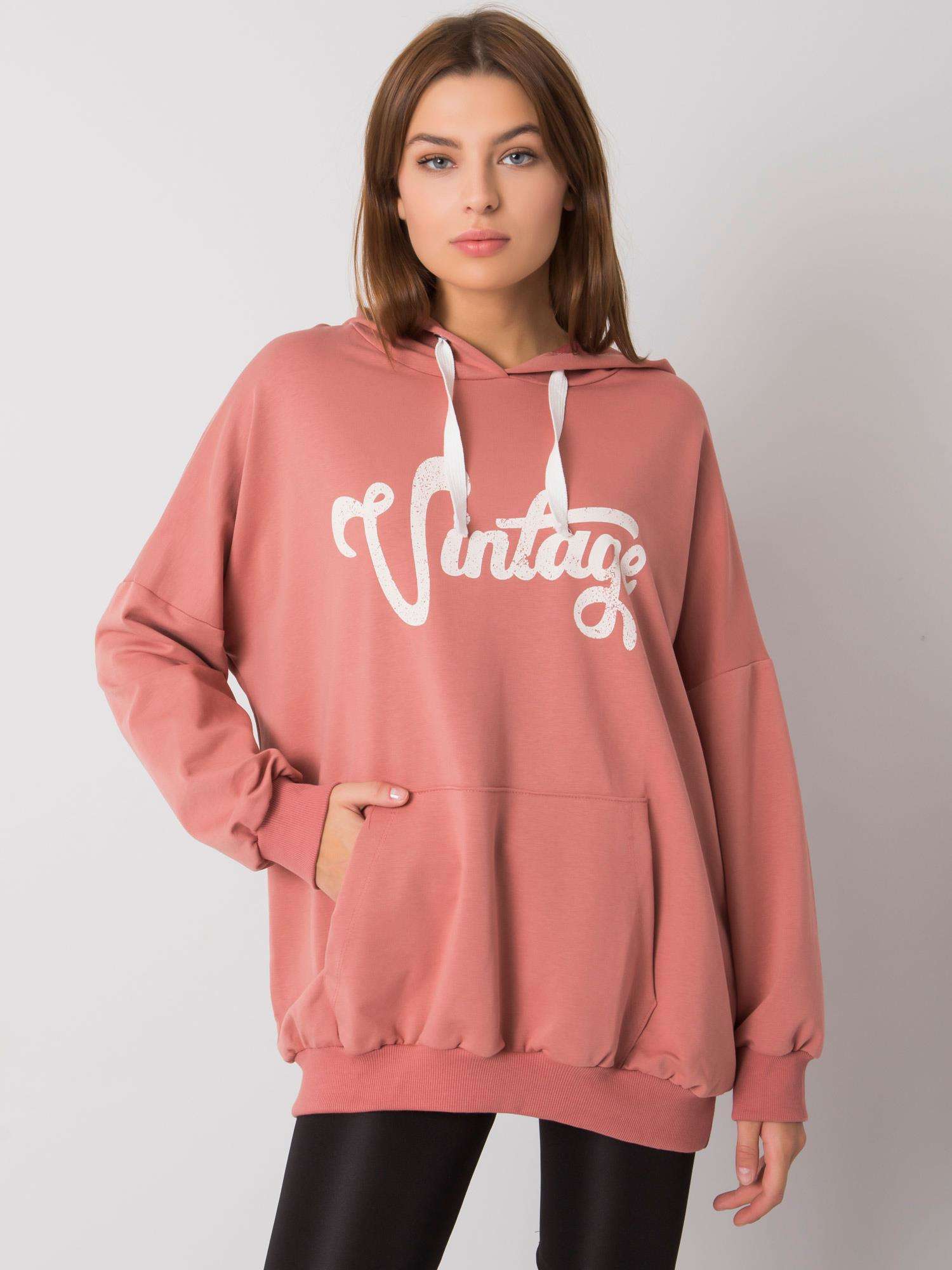 RŮŽOVÁ DÁMSKÁ MIKINA S NÁPISEM FA-BL-7303.41P-PINK Velikost: ONE SIZE