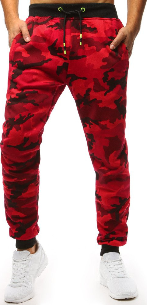 Červené camo tepláky (Velikost M)