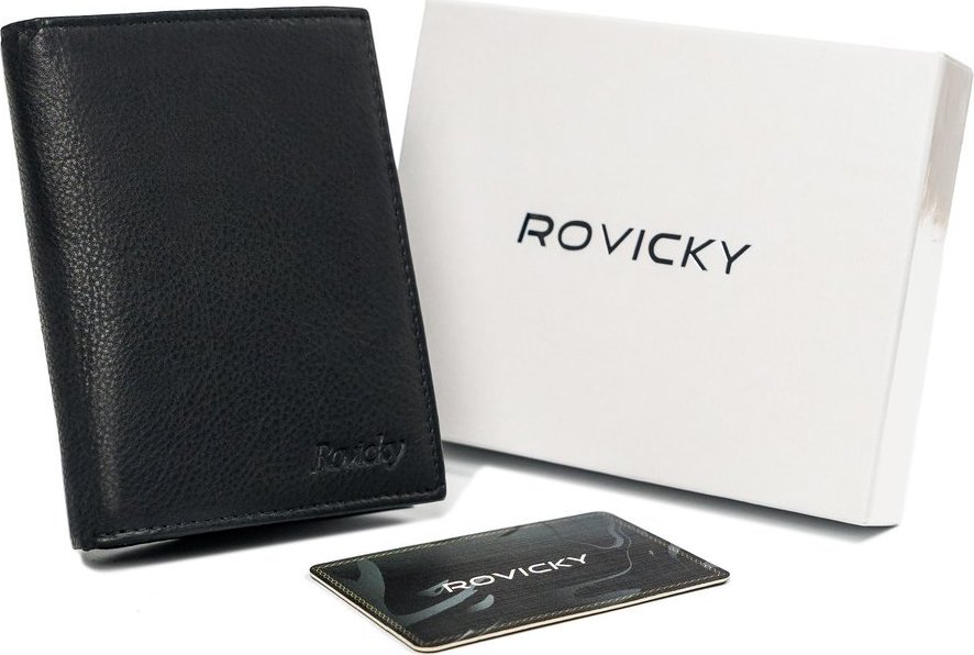 ČERNÁ PÁNSKÁ PENĚŽENKA ROVICKY N62-PZ-CCR-RFID-BLAC Velikost: ONE SIZE