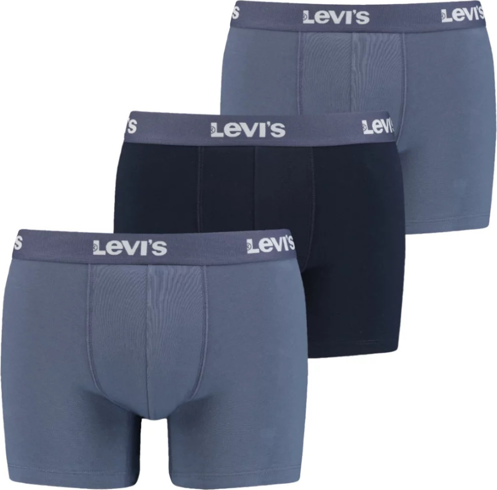 MODRÁ SADA BOXEREK LEVI\'S BOXER 3 PAIRS BRIEFS 37149-0668 Velikost: S