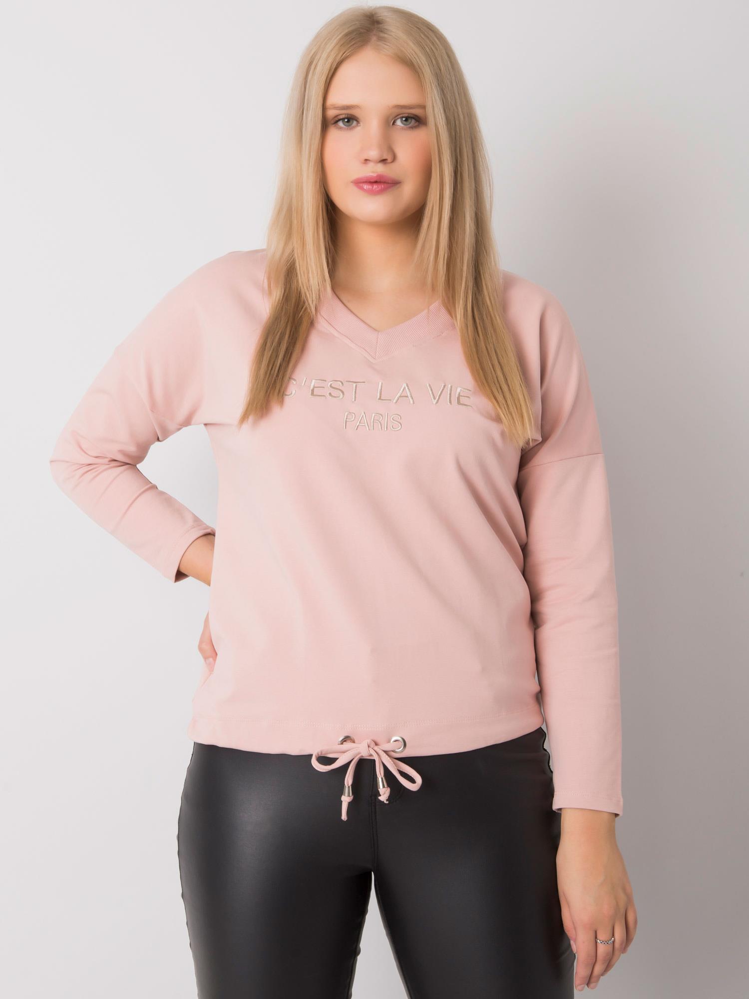 SVĚTLE RŮŽOVÁ HALENKA C´EST LA VIE -RV-BZ-7141.22-PINK Velikost: ONE SIZE