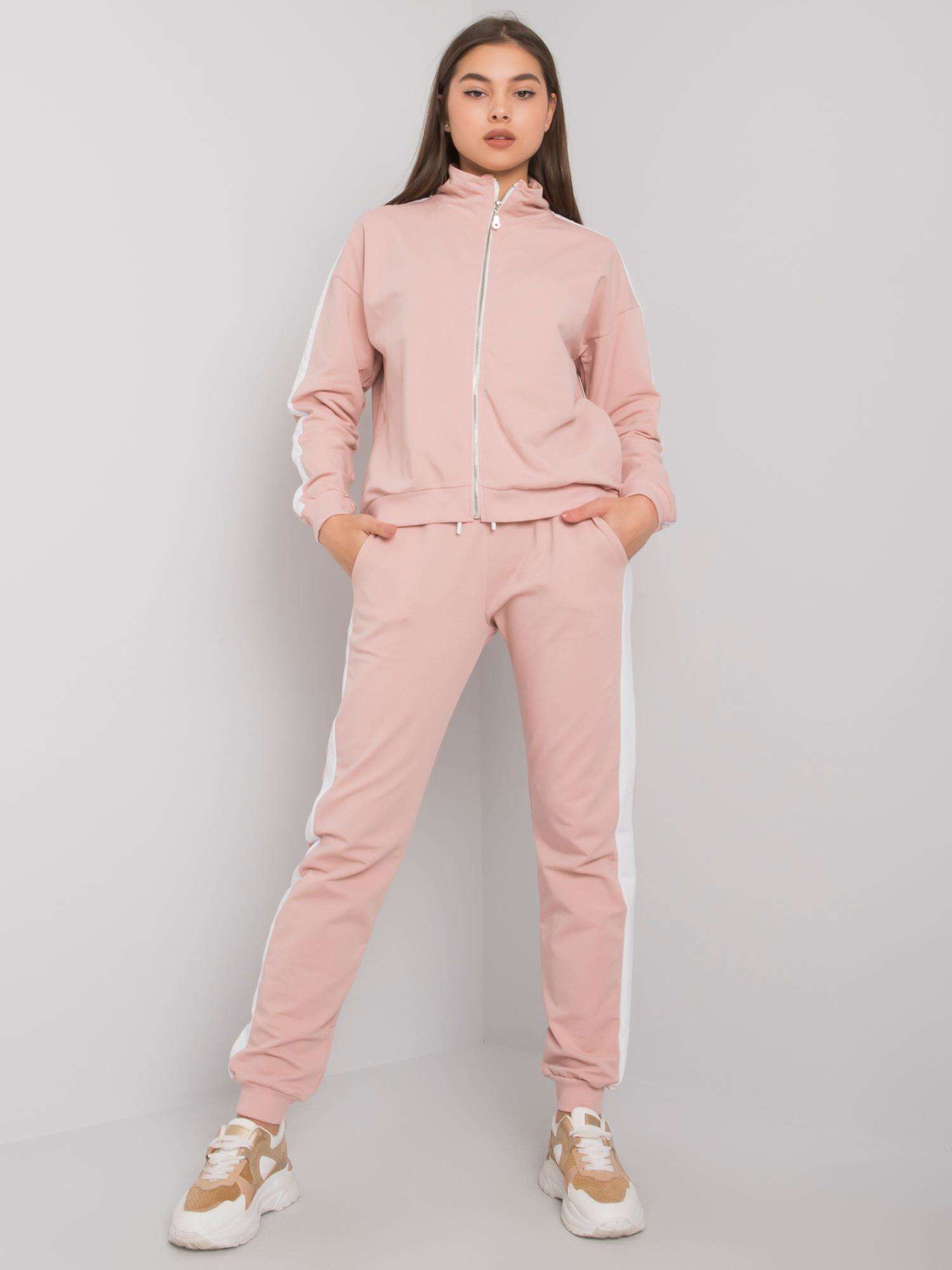 PUDROVÝ  KOMPLET S PRUHY ALIANA RV-KMPL-6769.19-POWDER PINK Velikost: S/M