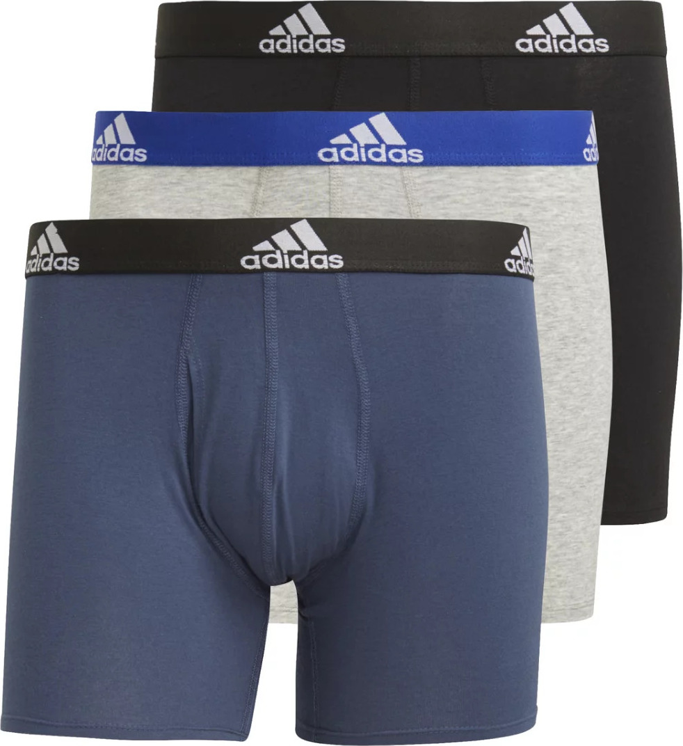 BAREVNÁ SADA BOXEREK ADIDAS LOGO BOXER BRIEFS 3 PAIRS GN2017 Velikost: S