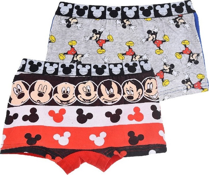 SET 2KS SPODNÍHO PRÁDLA MICKEY DISNEY - ŠEDÁ/BAREVNÁ Velikost: 116/128