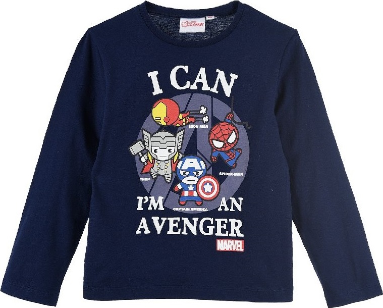 Modré chlapecké tričko Avengers (Velikost 104)