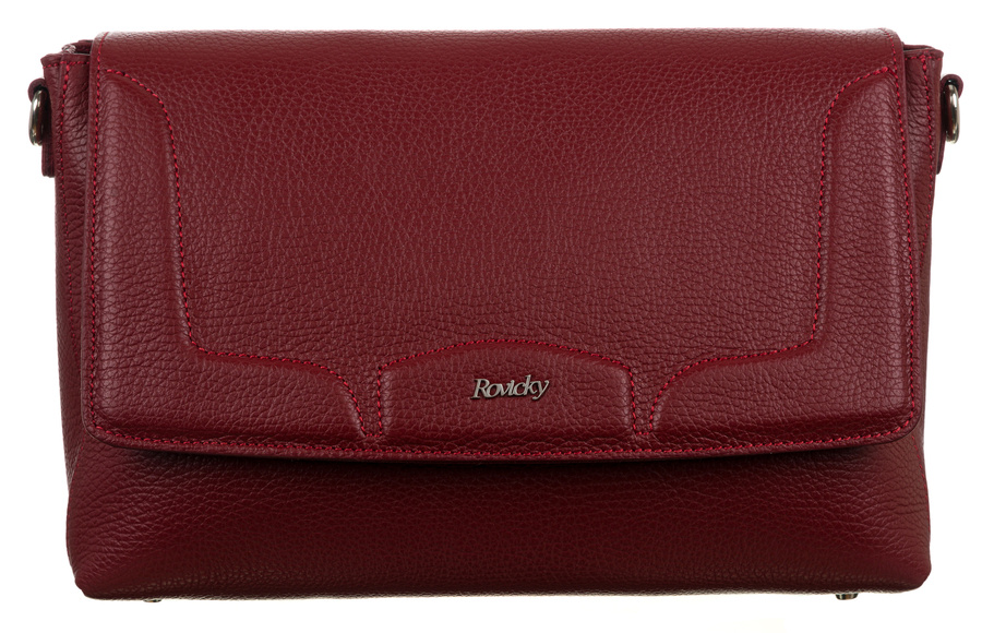 ROVICKY VÍNOVÁ KOŽENÁ CROSSBODY KABELKA TWR-141 RED Velikost: ONE SIZE