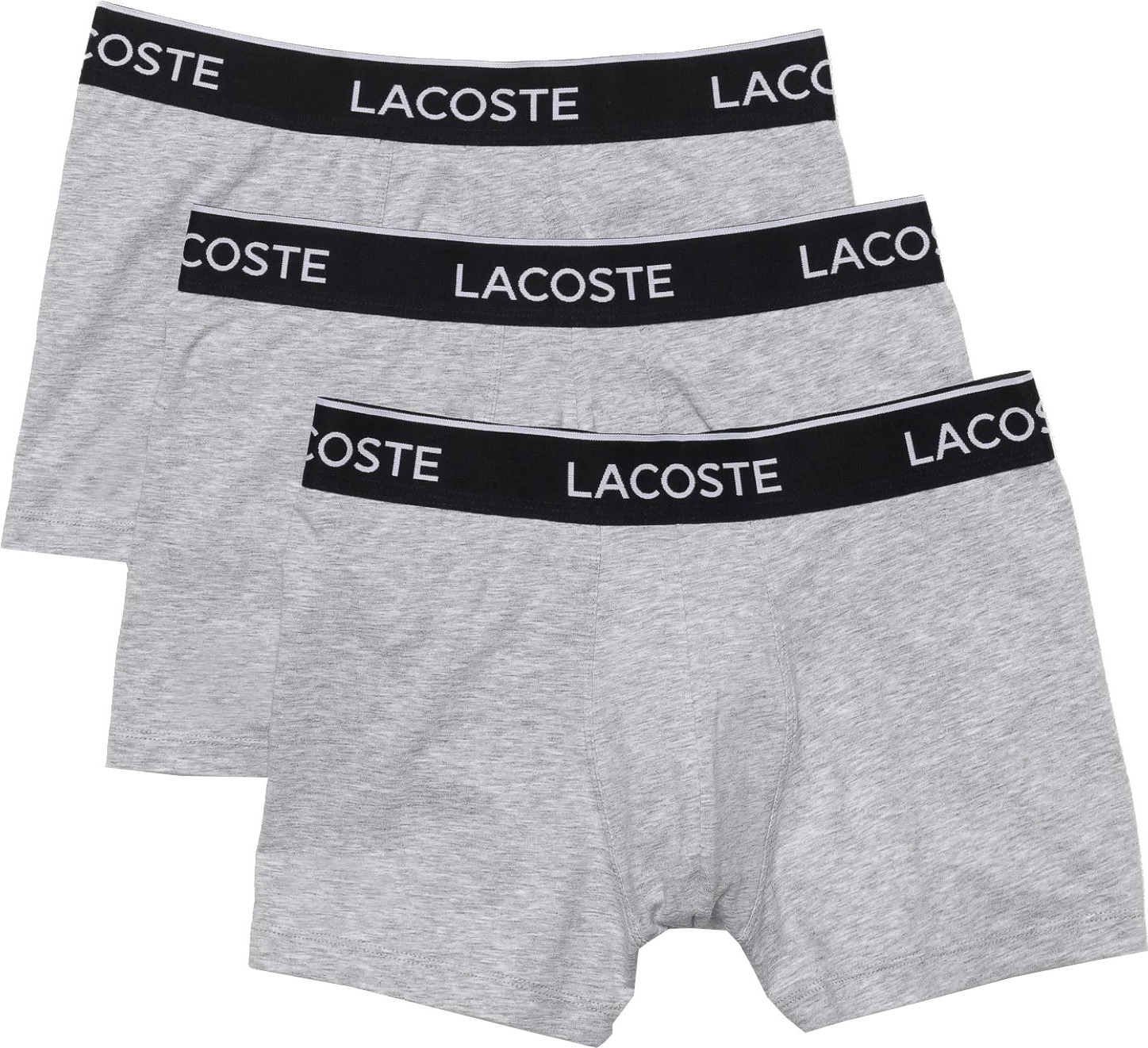 SVĚTLE ŠEDÁ SADA BOXEREK LACOSTE 3-PACK BOXER BRIEFS 5H3389-CCA Velikost: S