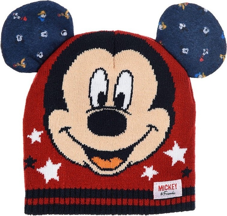 ČERVENÁ DĚTSKÁ ČEPICE MICKEY MOUSE DISNEY Velikost: 48