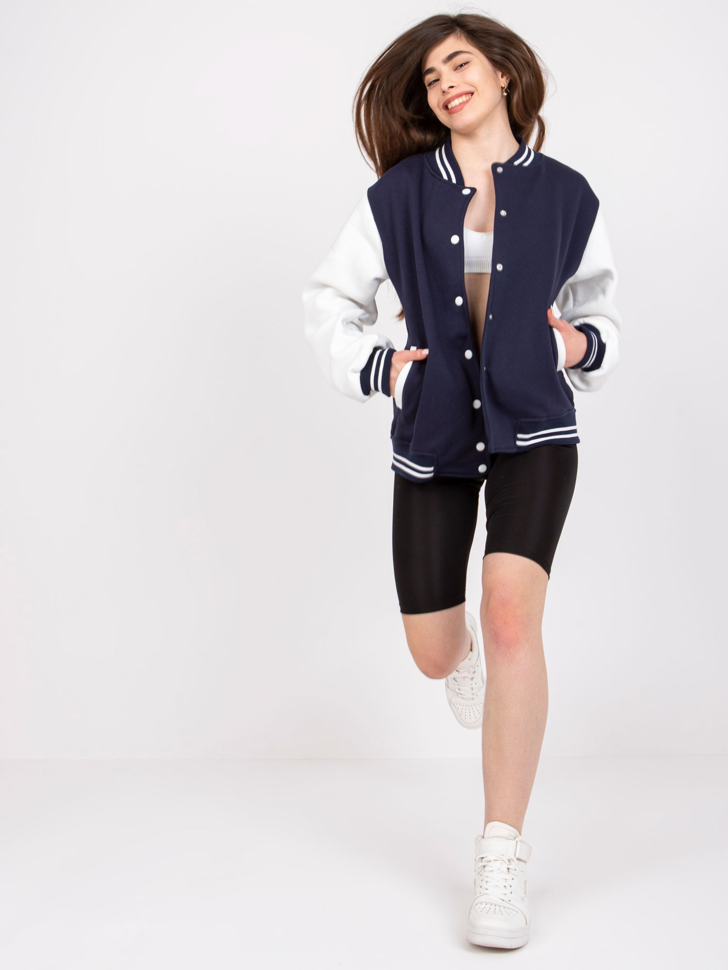 MODRO-BÍLÝ BOMBER MENORCA -EM-BL-722.44P-NAVY-WHITE Velikost: S/M