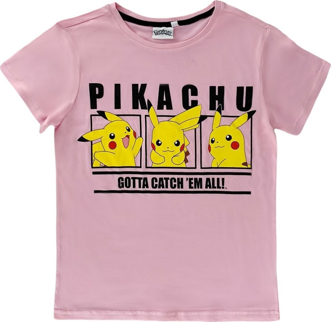 RŮŽOVÉ DÁMSKÉ TRIČKO PIKACHU POKEMON Velikost: XL